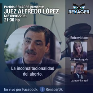 Entrevista al Juez Alfredo López - Flyer Partido Renacer