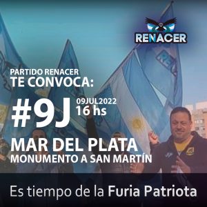 Convocatoria 9J 2022 en Mar del Plata - Partido Renacer
