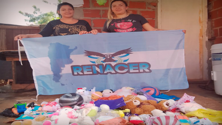 Donación de juguetes a merendero infantil por parte del equipo de Renacer Misiones